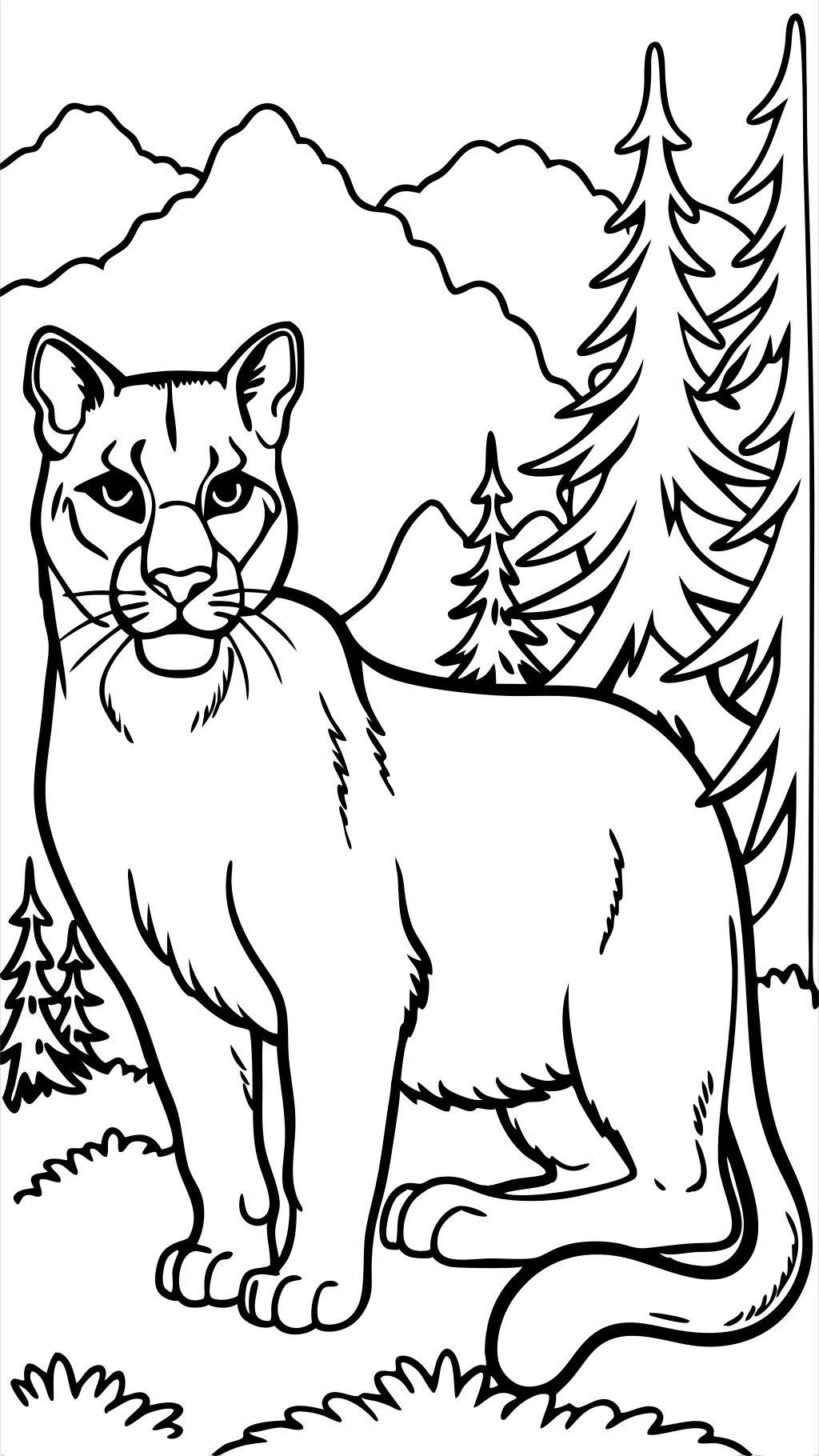 coloring pages of cougars